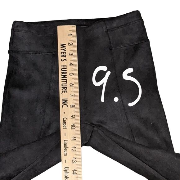 SPANX Faux Suede Leggings shapewear chocolate brown pull on XS - Picture 6 of 9